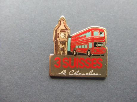 3 Suisses wol Londen dubbeldekker Big Ben